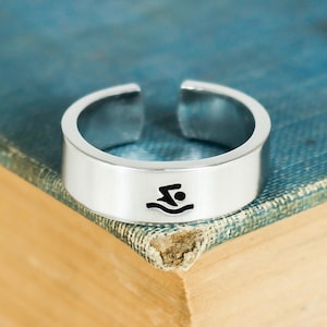 Marathon Swimmer Ring, Marathon Swimming Aluminum Ring