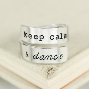 Keep Calm and Dance Ring, Dance Gift, Gifts for Dancers, Dancer Gift, Dance Ring, Wrap Ring