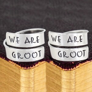 We Are Groot Wrap Rings - Set of 2 - Valentines Day Gift