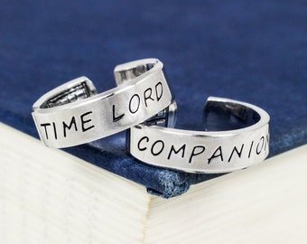 Time Lord and Companion Rings - Valentines Day Gift