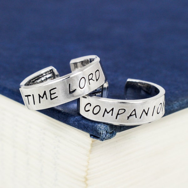 Time Lord and Companion Rings - Valentines Day Gift