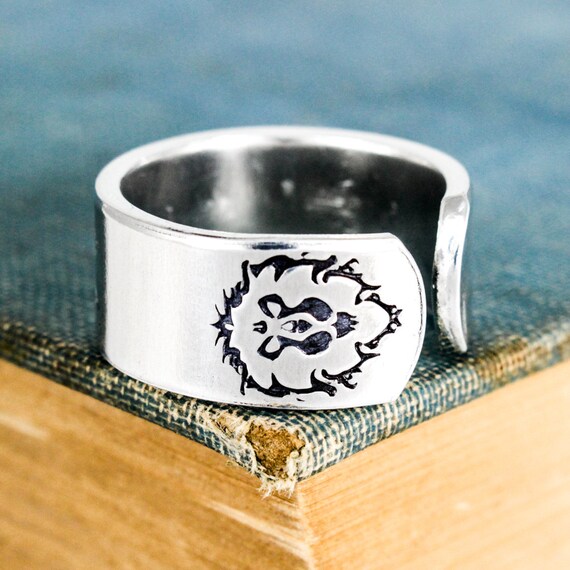 Alliance Healer Ring, Alliance Jewelry, MMO Ring, Gift for Gamer