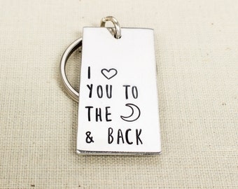 I Love You to The Moon and Back Key Chain