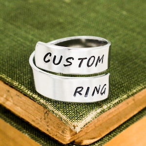 Personalized Aluminum Wrap Ring: Custom Twist Design