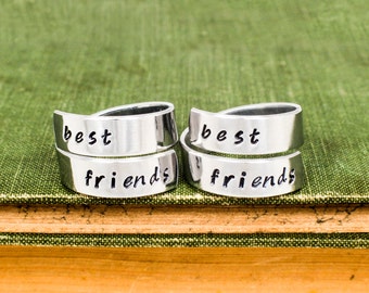 Best Friends Ring Set, Best Friend Ring, BFF Rings, Best Friends, Valentines Day Gift