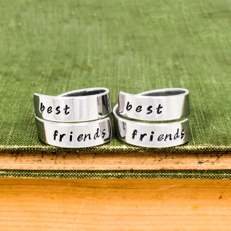 Best Friends Ring Set Best Friend Ring BFF Rings Best Etsy