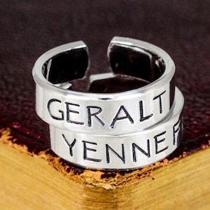 Geralt and Yennefer Ring Set - Valentines Day Gift