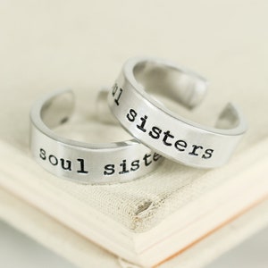 Soul Sisters Ring-Set für Schwestern und beste Freundinnen