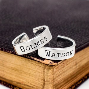 Holmes and Watson Ring Set - Valentines Day Gift