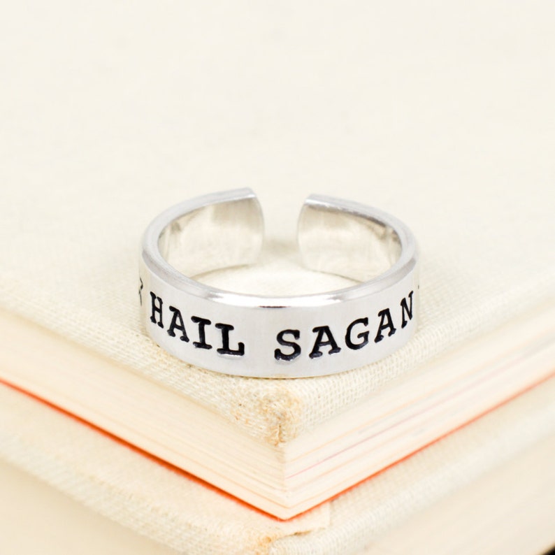 Hail Sagan Ring, Science Lover, Science, Handmade Ring image 1