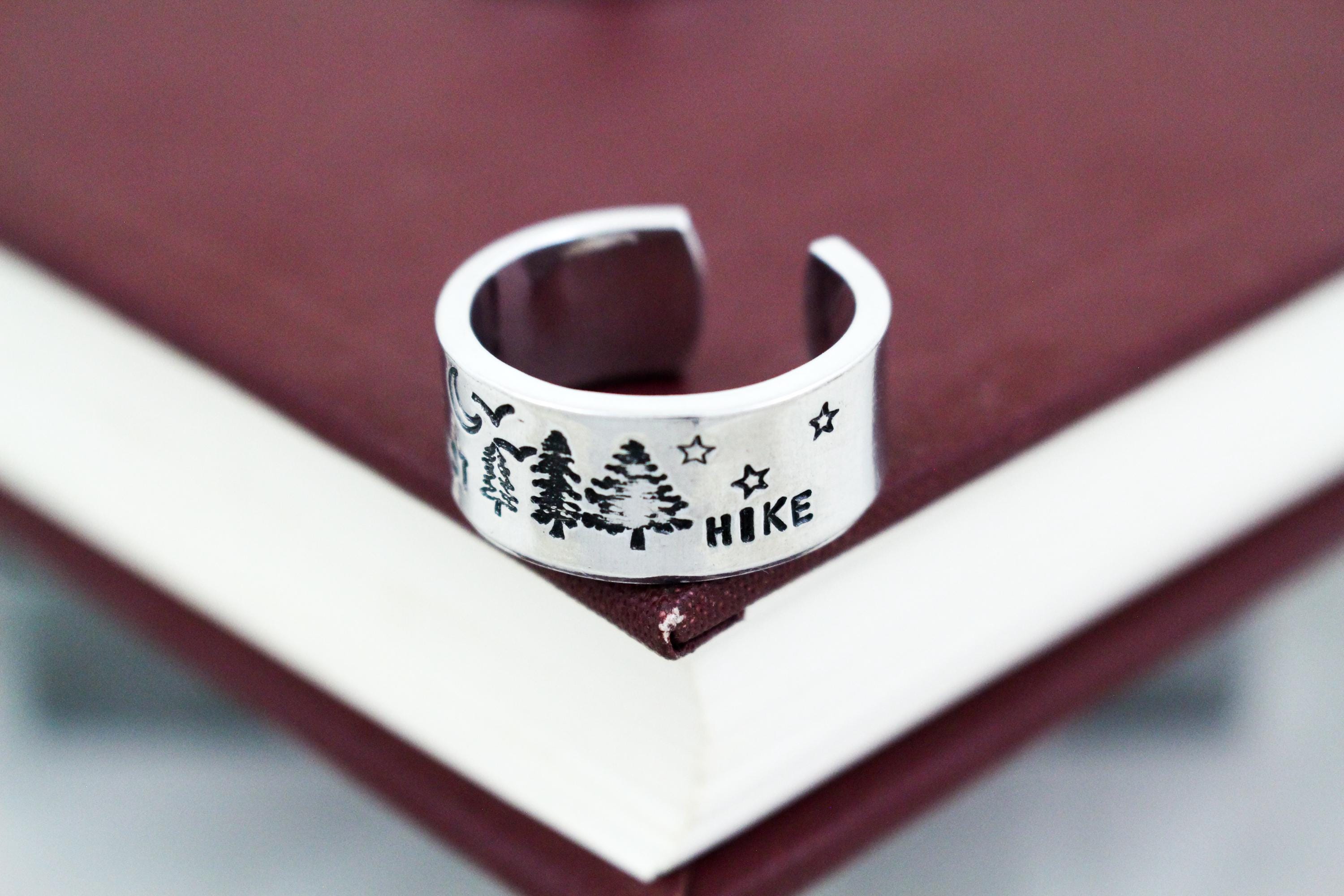 Just Hike Forrest Ring - Nature, Hiking, Outdoors, Travel Jewelry