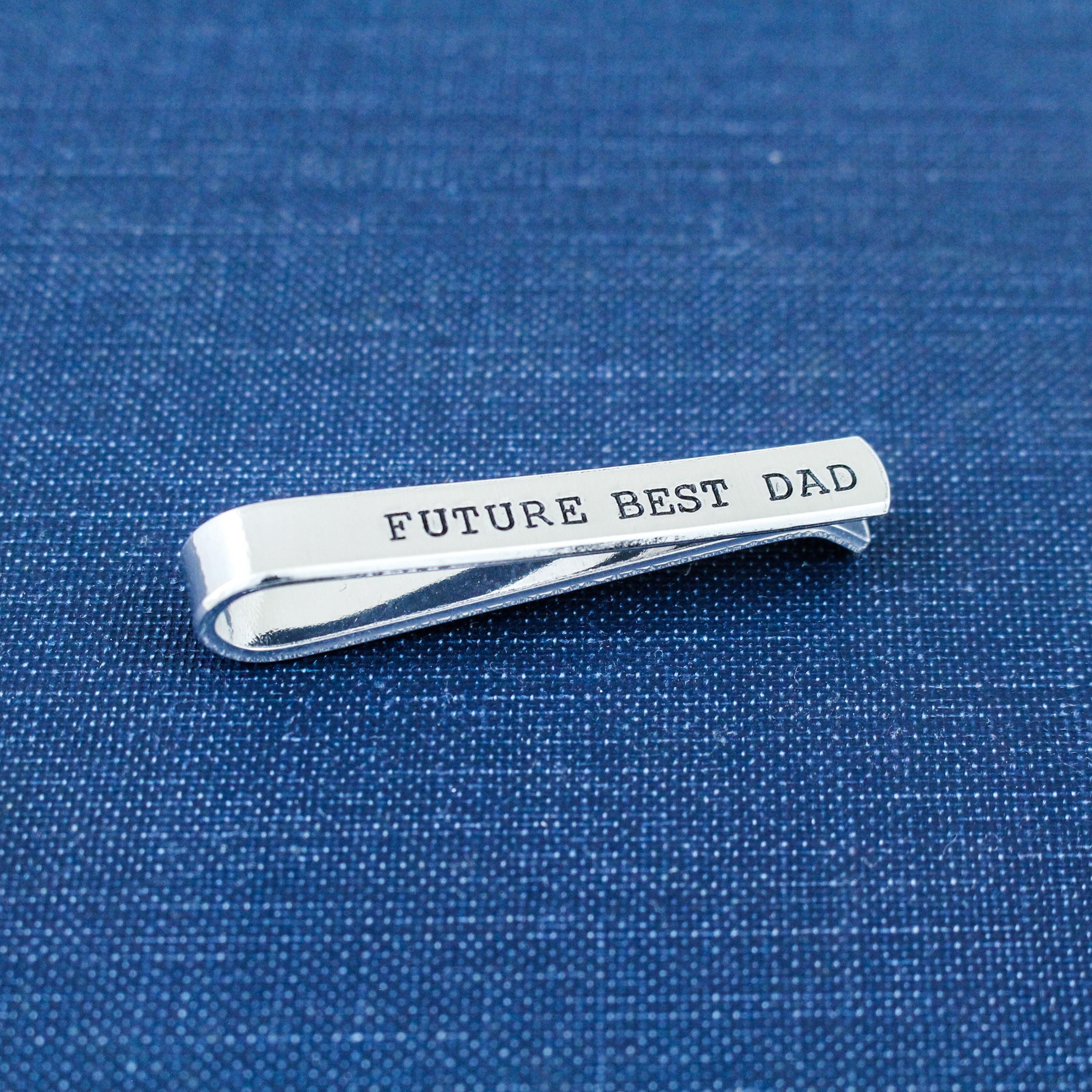 Pince à Cravate Personnalisée Homme - Barre Clip Cravate Avec Photo/Texte - Cadeau Élégant Fête Des Pères