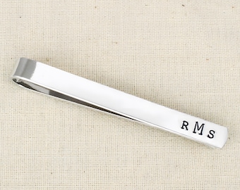 Personalized Tie Clip: Custom Initial Tie Bar