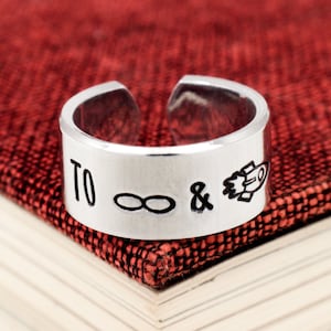 To Infinity and Beyond Symbols Ring, Infinity Jewelry, Rocket Ship