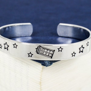 Tardis Bracelet, Fandom Jewelry, Nerdy Gift, Handmade Jewelry