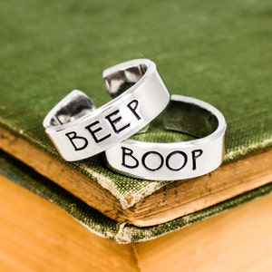 Beep and Boop Robot Rings - Valentines Day Gift