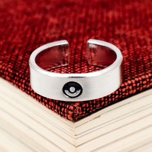Pokeball Ring - Retro Video Games - Gamer Gift - Gifts for Gamers - Video Game Jewelry