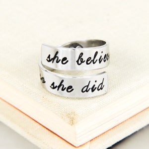 She Believed She Could so She Did Ring