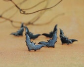 Bat Halloween  Earrings Ceramic Stud  Surgical Steel