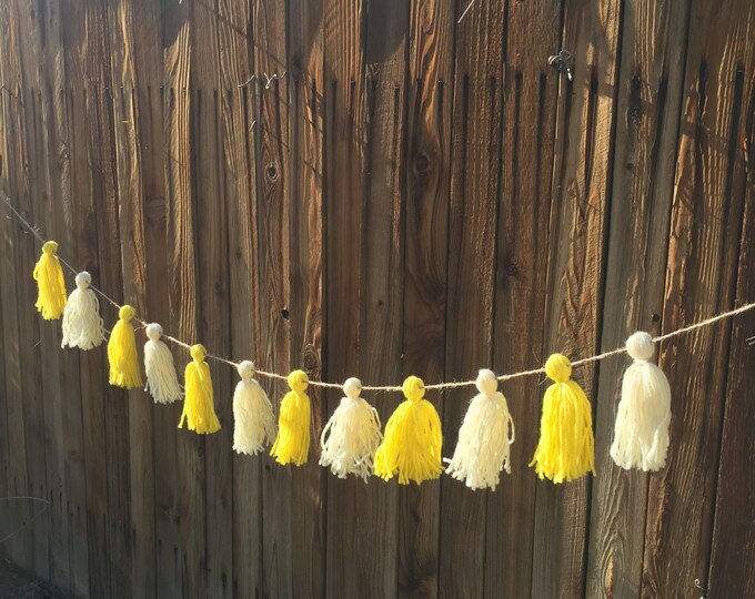 Sunshine and Tassels Garland Tassel Garland Yarn Tassel Etsy