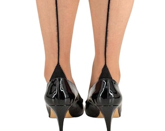 Vintage Style Seamed Stockings: 1950s Retro Nylon Legwear
