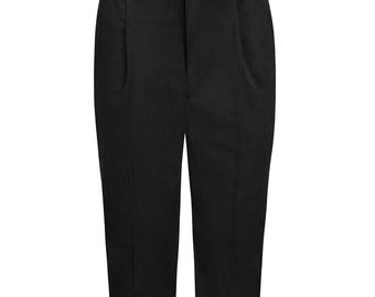 Pantalones de pinzas estilo años 50 - Pantalones negros plisados para hombre