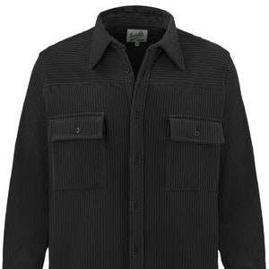1950s Camp Over Shirt - Black - 1950s Authentic Vintage Look - Revival Men&#39;s Cord Shirt