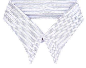 Mens 1930s 1940s Style Detachable Collar - Spearpoint - Blue & Pink Stripe