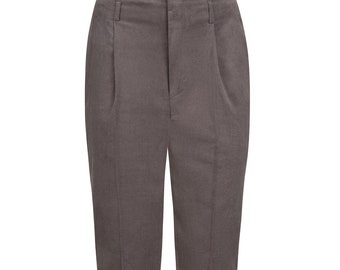 Pantalon à pinces des années 50 - authentique réplique vintage des années 1950 - pantalons à pinces plissés « Chuck » pour hommes de la renaissance en velours côtelé gris - vêtements rétro pour hommes