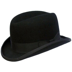 Homburg Hat | Black Authentic 1940s Vintage Retro Look Forties Style Churchill Hat