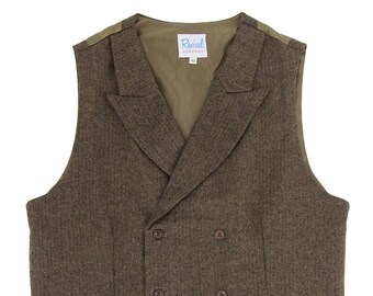 M Vintage Hand Knit Brown Flecked 