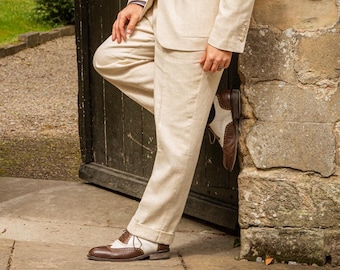 1930s 1940s Linen Fishtail Trousers – Gadabout Vintage Style