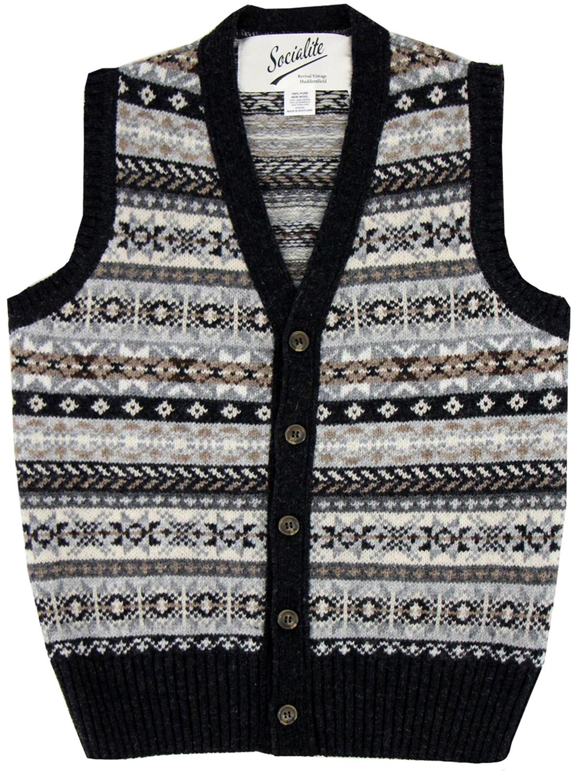 Scottish Wool Fair Isle Tank Top – Authentic Vintage Knitwear - Etsy