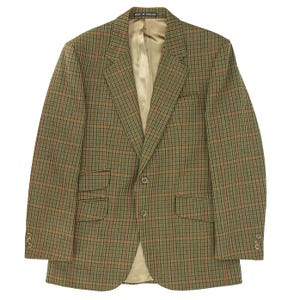 John Hardy True Vintage Green Check Wool Check Jacket | 40&quot; Chest