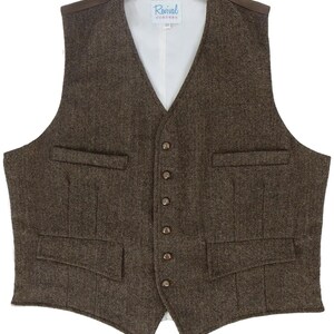 Herringbone Wool Waistcoat 1940s Style Authentic Vintage - Etsy