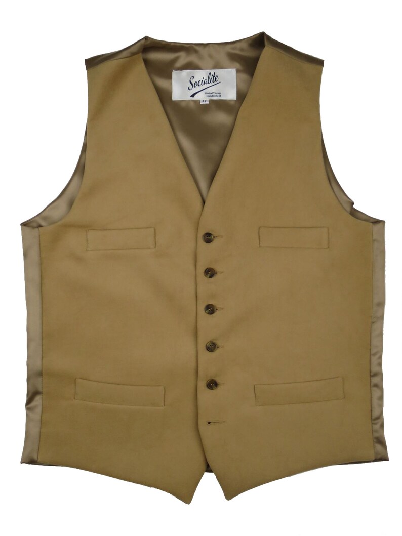 Moleskin Vest Waistcoat Mens Socialite Vintage Style Button Etsy