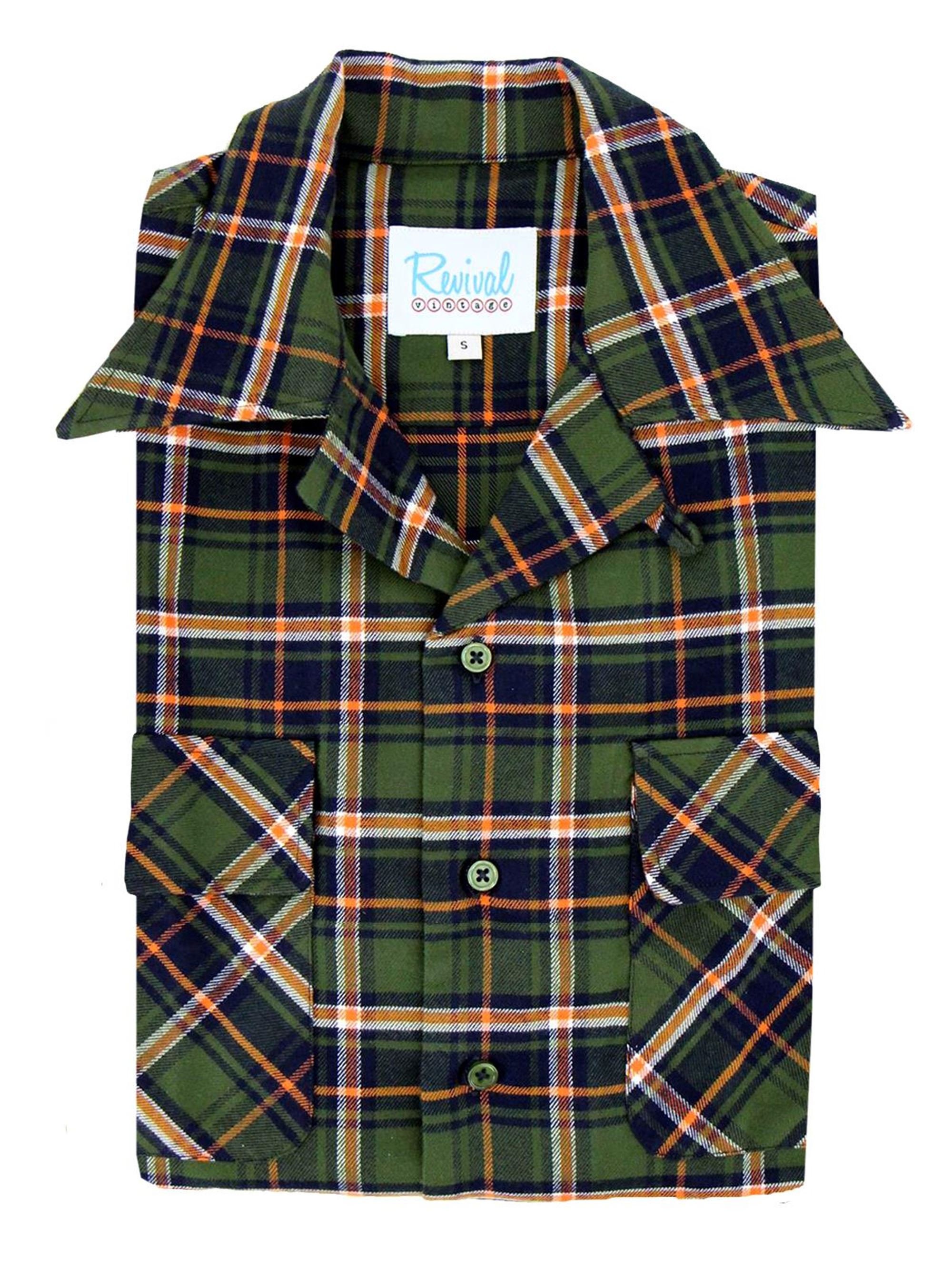 Green Check Leisure Shirt 1950s Authentic Vintage Replica - Etsy