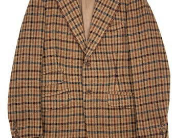 Chaqueta de tweed campestre estilo hacker vintage para caballero de 40"