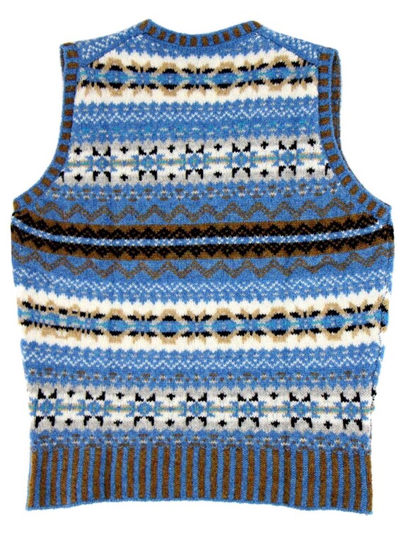 Fair Isle Shetland Wool Tank Top – Men's Scottish Knitwear - Etsy