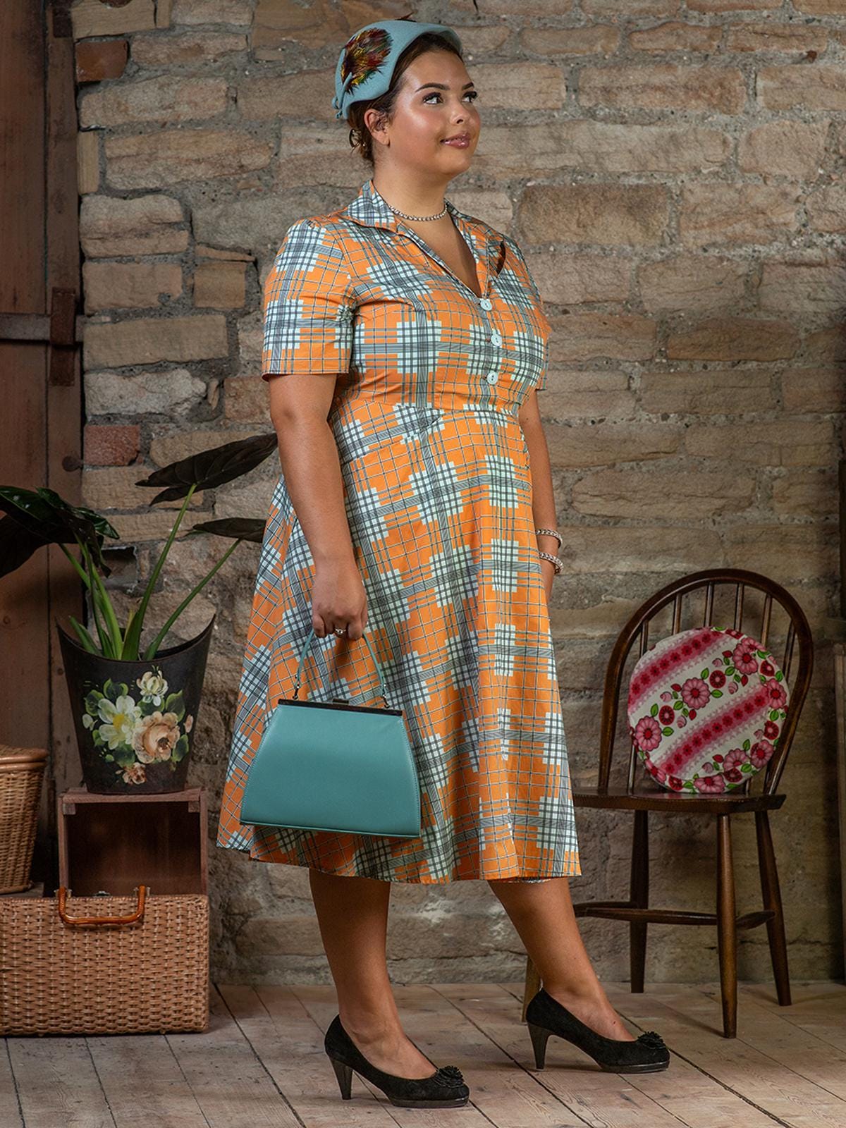 collar dress Peter Pan Ribbed Midi Length_Maxi Size:UK10 / S SWF Corset Maxi Dress