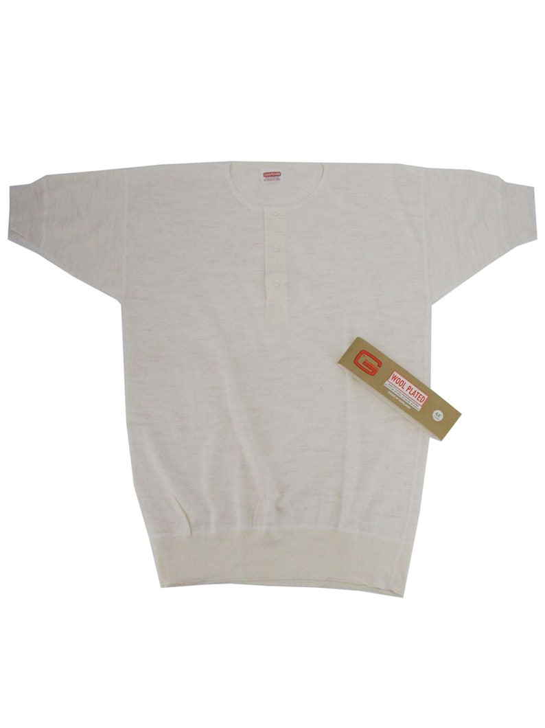 Vintage Men’s Underwear – Reproduction Brands     Deadstock Mens Vintage Cream Short Sleeve Vest  AT vintagedancer.com