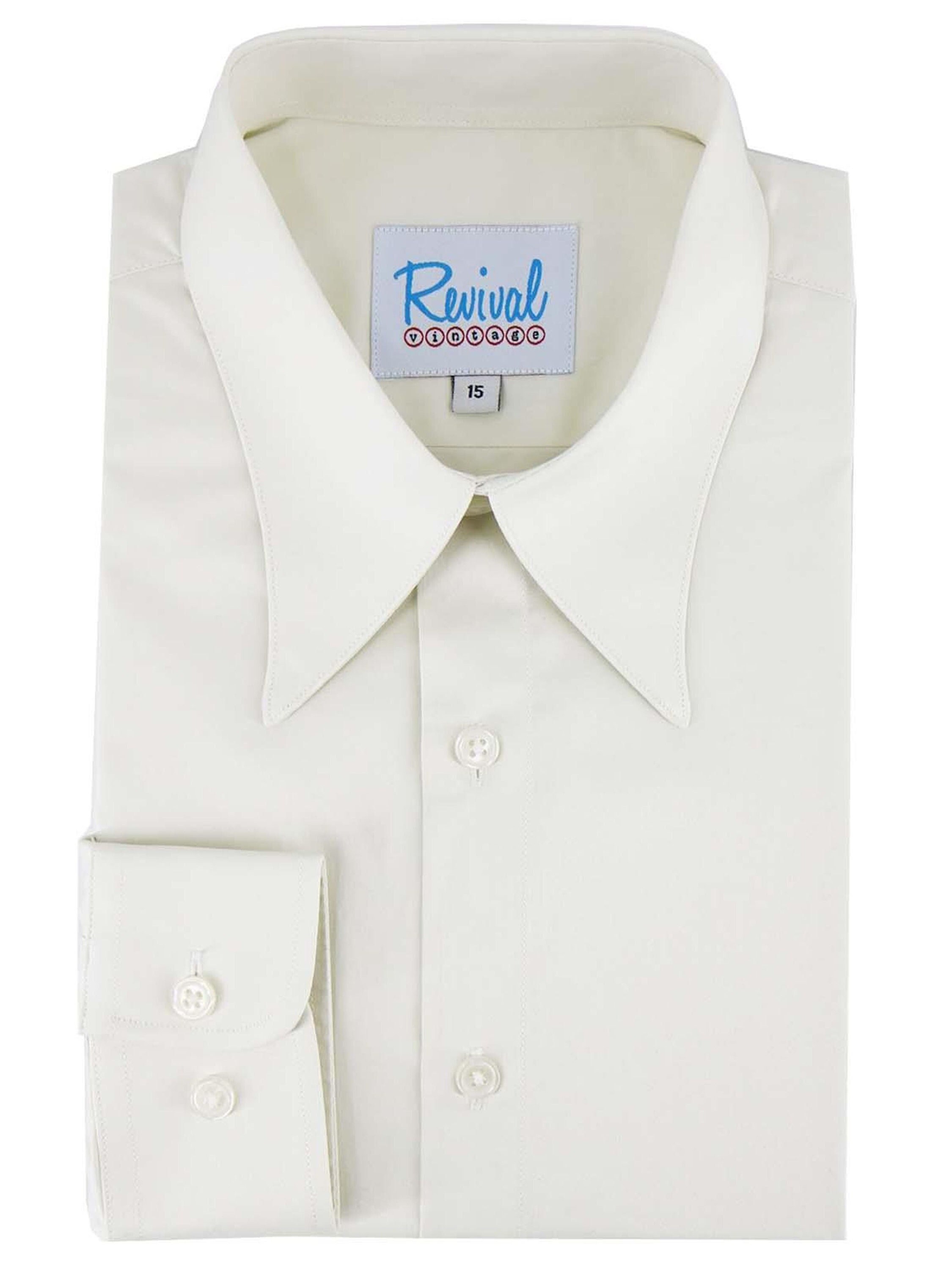men's spear point collar shirt uk