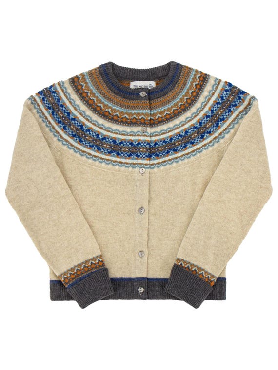 Maniche Lunghe Alpina Maglieria Cardigan In Lana D'agnello Merino