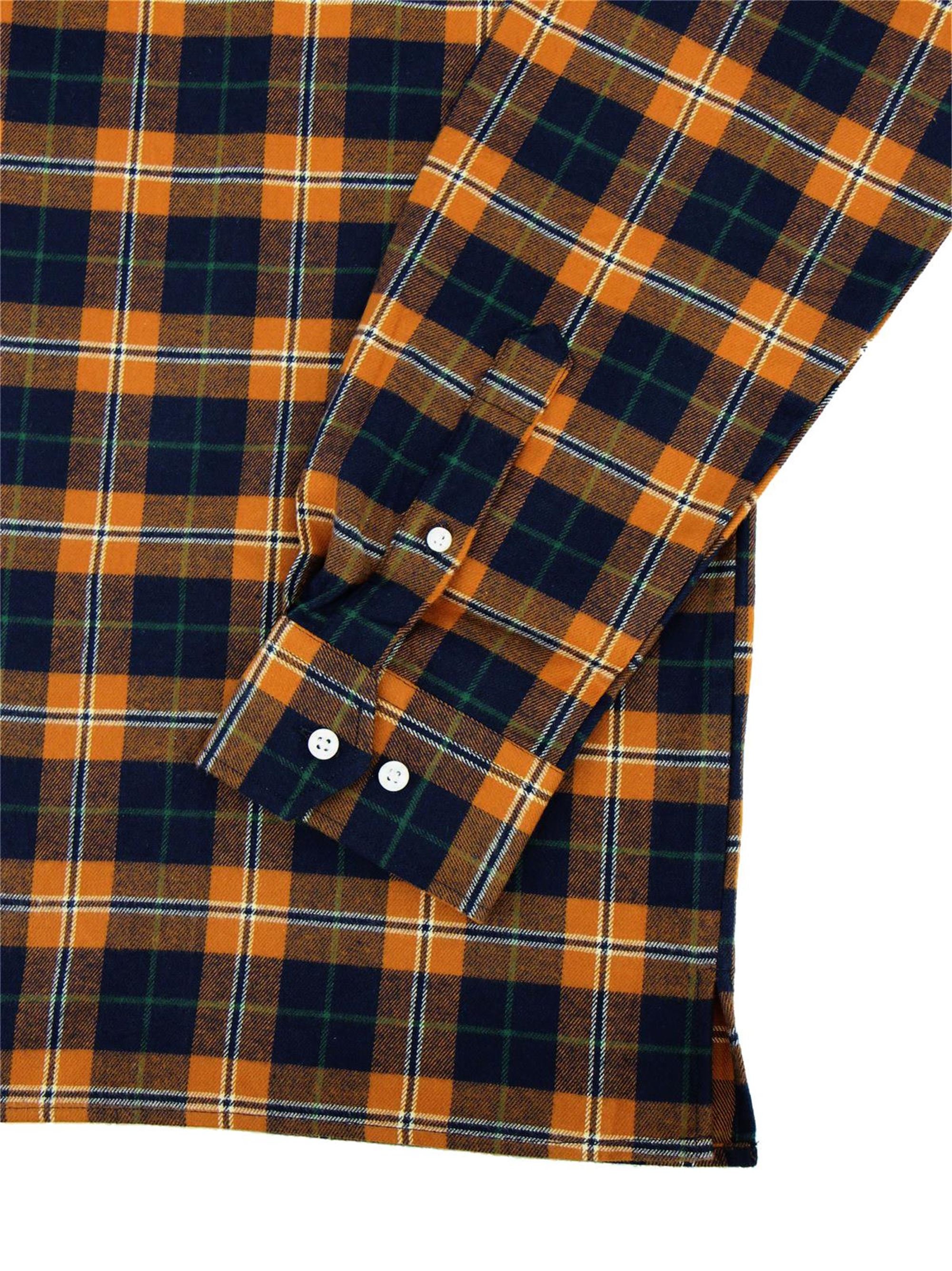 Orange Check Zipped Leisure Shirt - 1950s Authentic Vintage Orange Check Zipped Leisure Shirt - 1950s Authentic Vintage