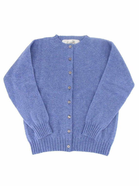 Scottish Pure Wool Cardigan - 1940s Style Vintage Rep… - Gem