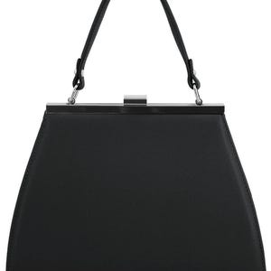 Vintage Style Frame Tasche - Schwarz - 40er 50er 60er Jahre Handtasche von damals - Retro Geldbörse Optional Schultergurt - Revival Socialite