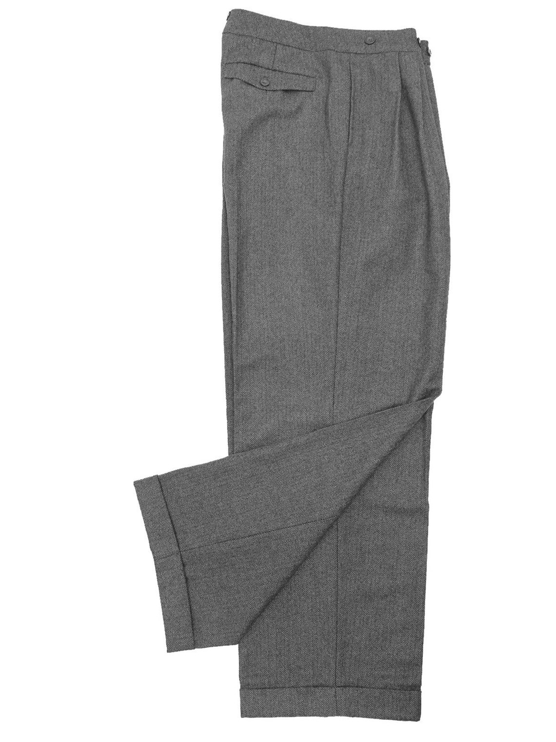 Herringbone Wool Trousers 1940s Style Authentic Vintage - Etsy