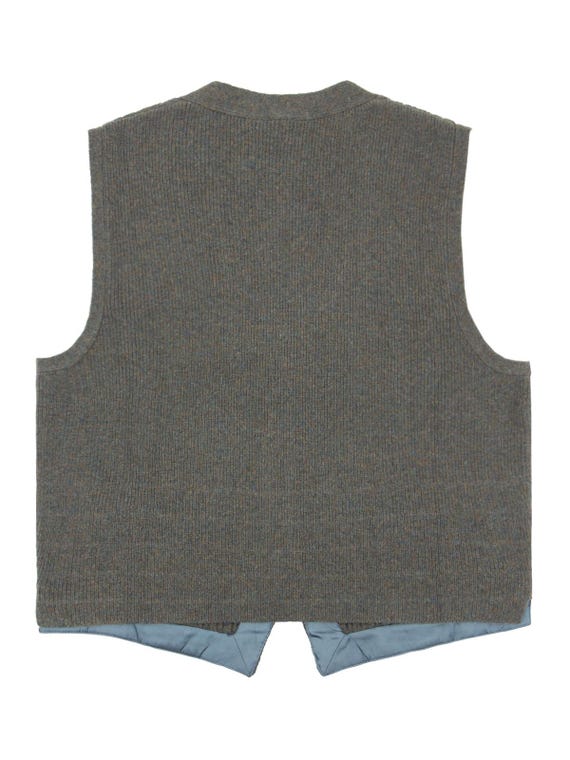 Mens 1940s Style Knitted Rufus Waistcoat - Wool Sweater Vest