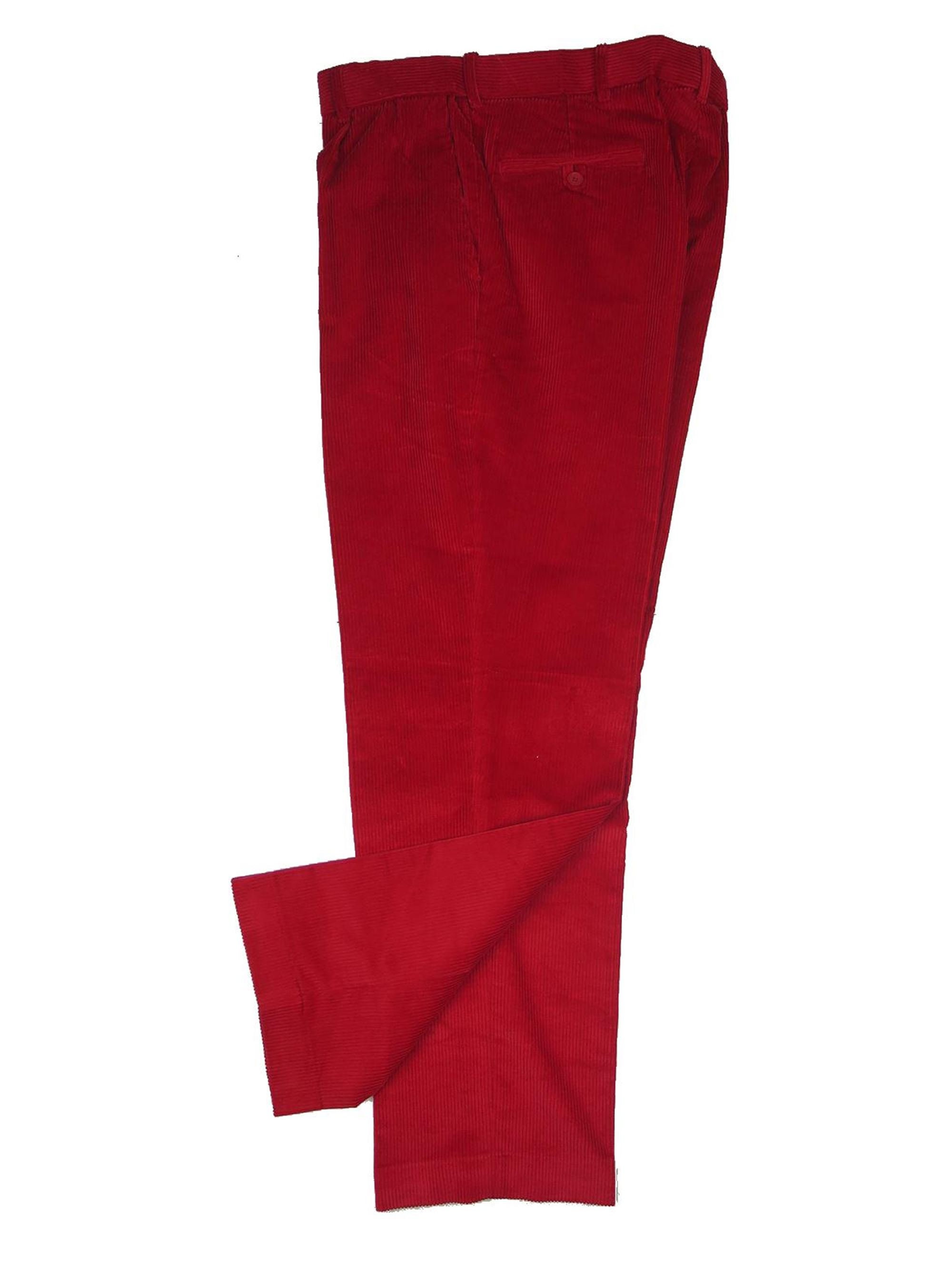 Image of Vintage Trousers - True Red Corduroy Peter Christian Cord Pants Waist 38"