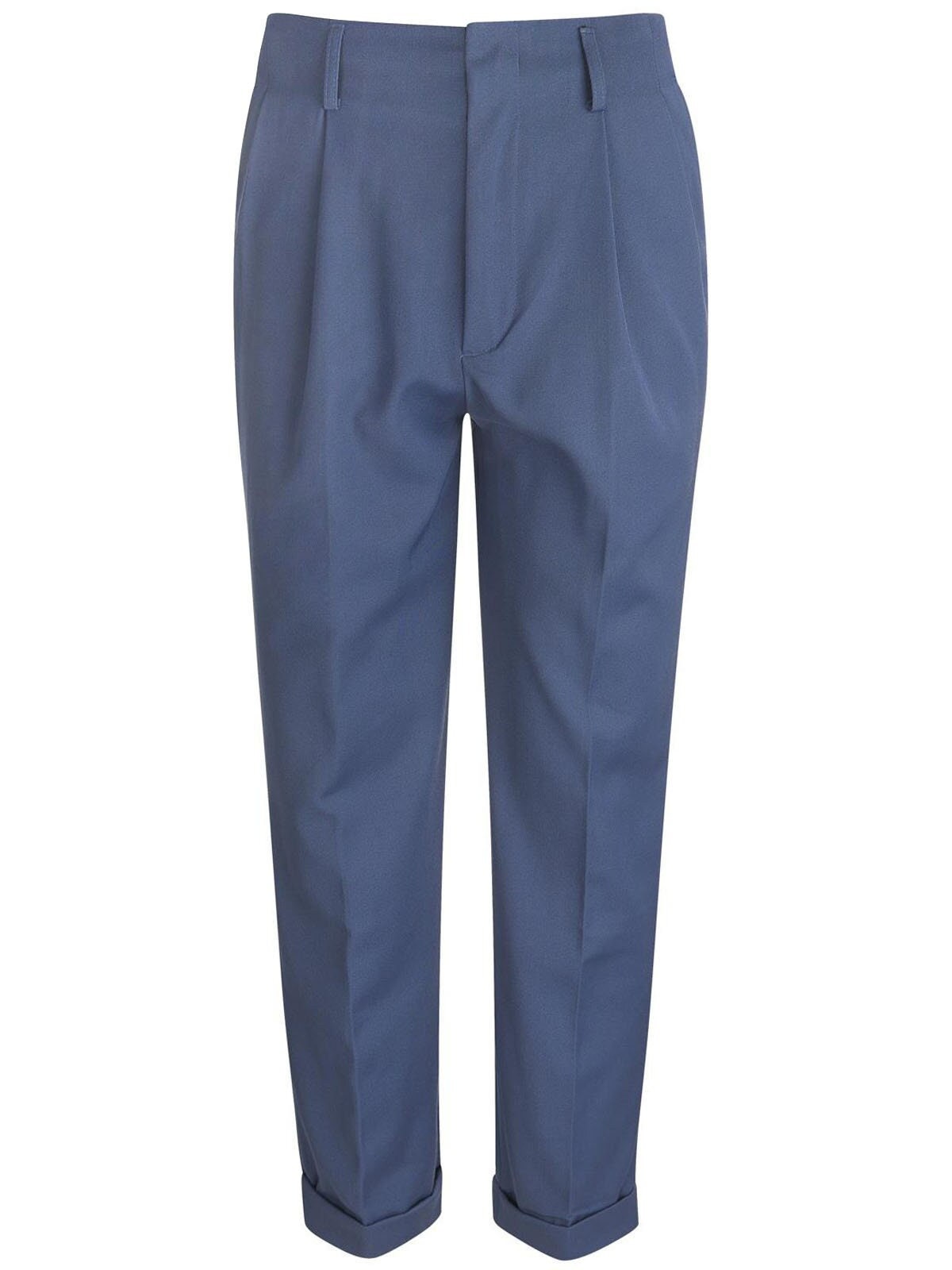 Men's VTG 1940s Blue Pinstripe Drop Loop Pants Sz M W32.5 40s Wool